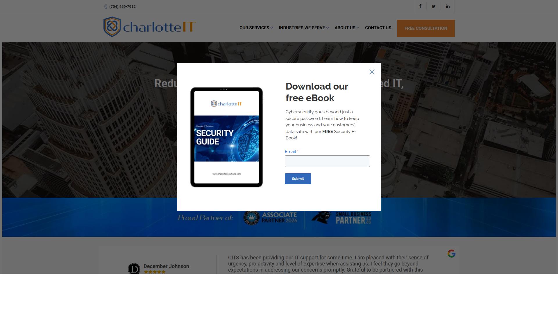 Charlotte IT Solutions website